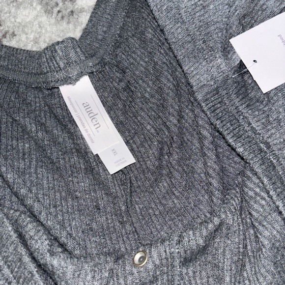 Auden Ribbed Button Front Sleep Shorts Dark Gray Size XXL - Picture 3 of 3